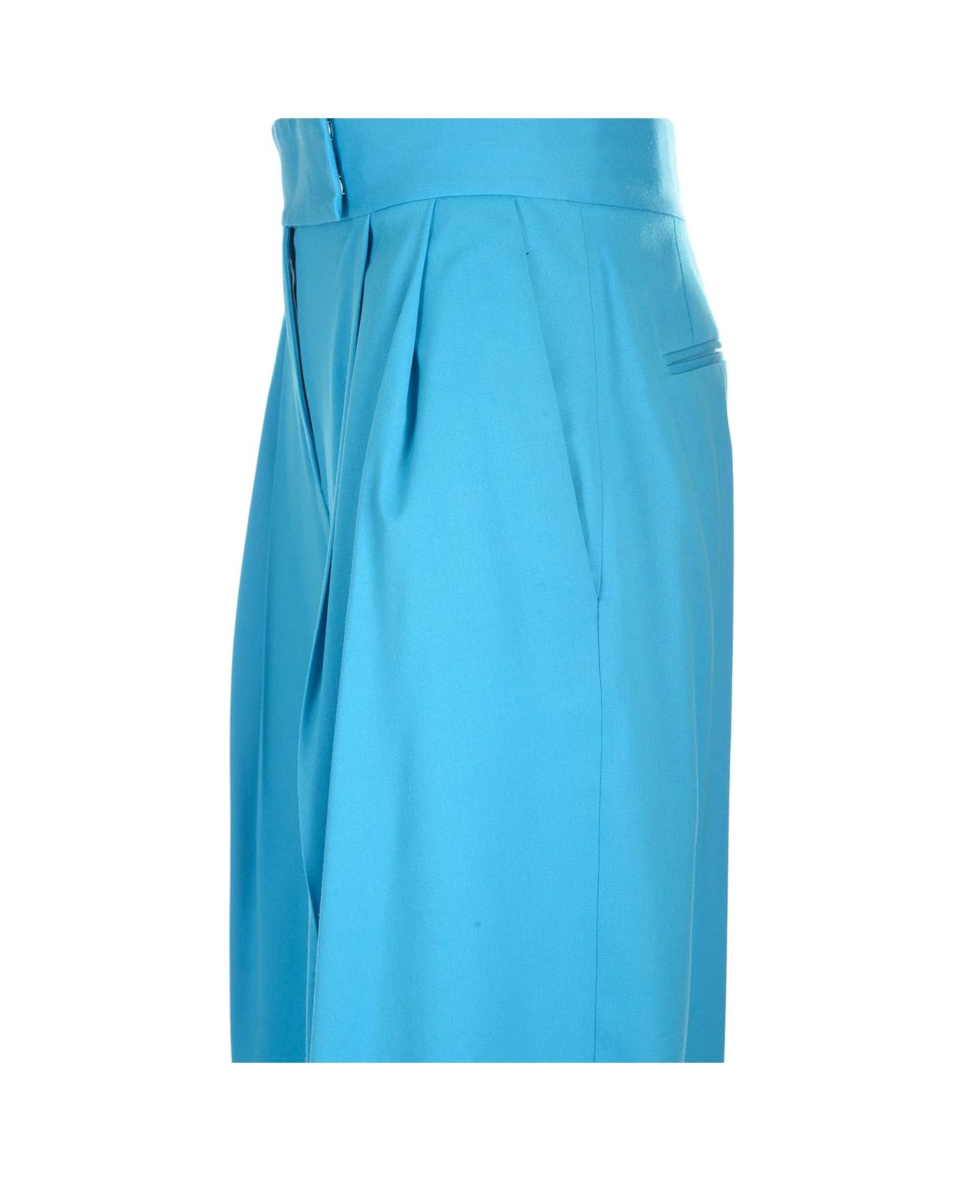 Gary Light Blue Wool Trousers - 3