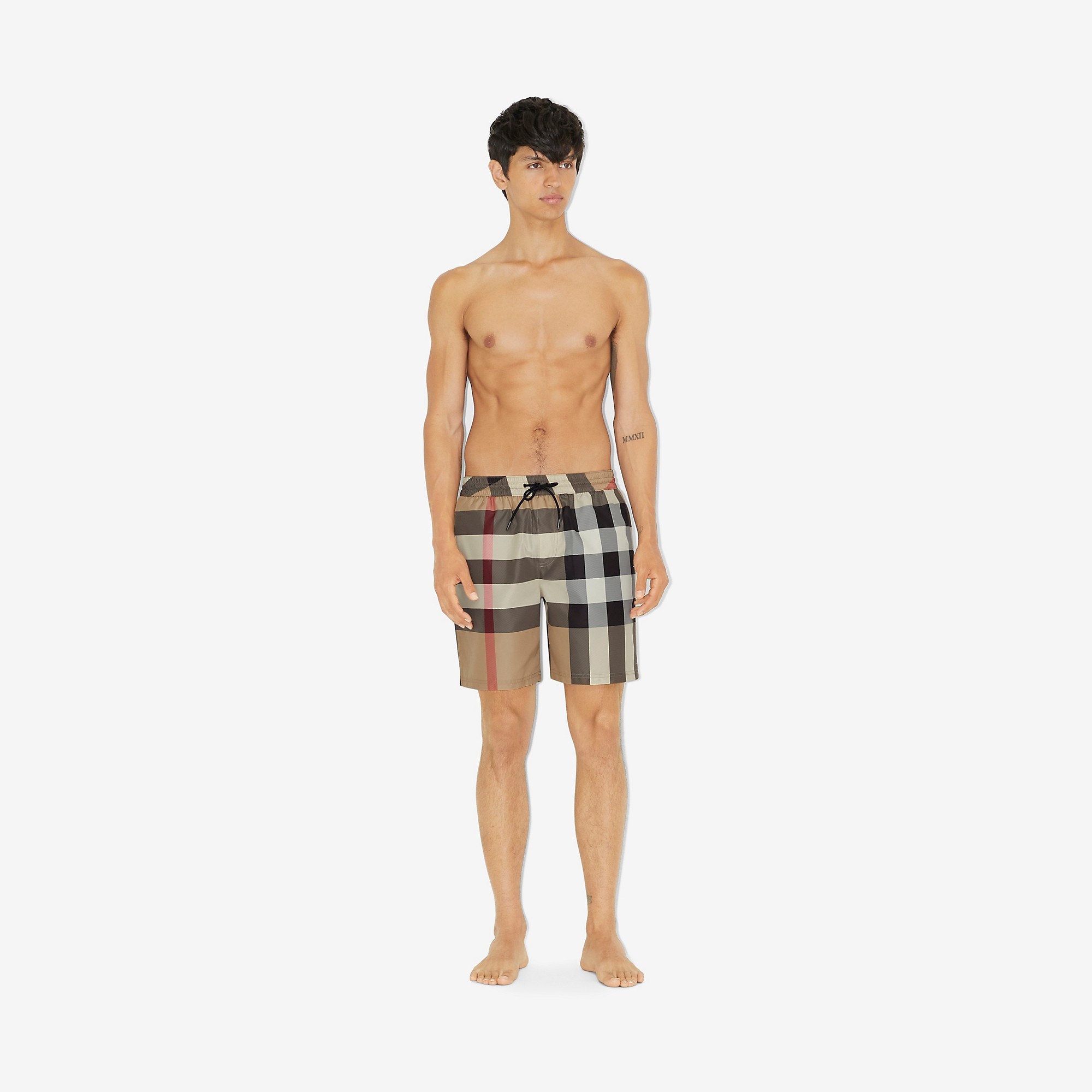 Check Drawcord Swim Shorts - 2