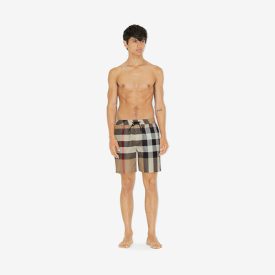 Burberry Check Drawcord Swim Shorts outlook