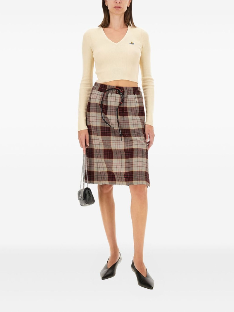 Vivienne Westwood V-neck logo-embroidery sweater outlook