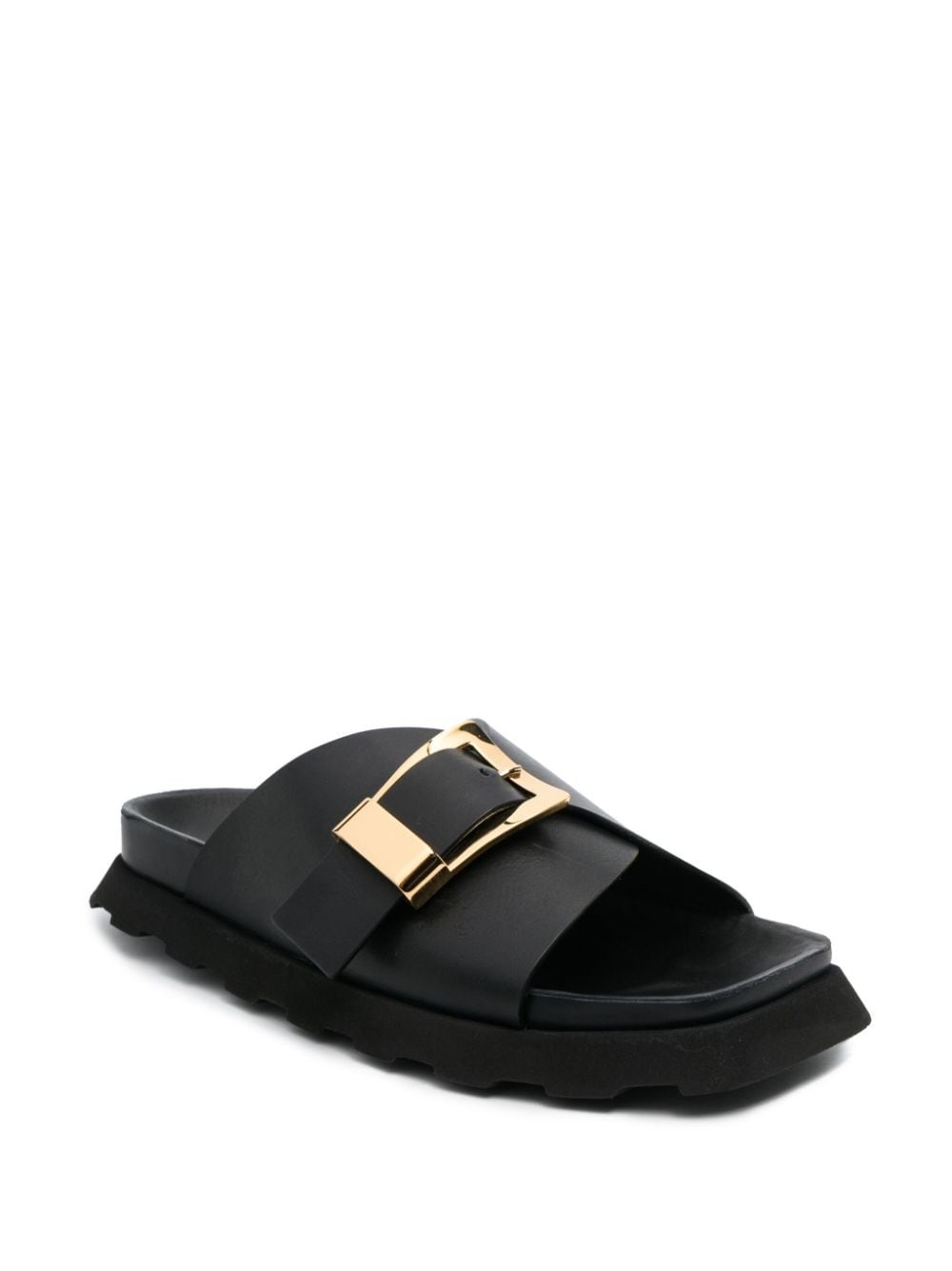 buckled leather sandals - 2