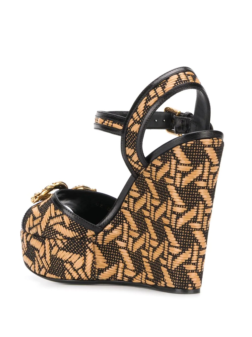 DG Amore braided wedge sandals - 3