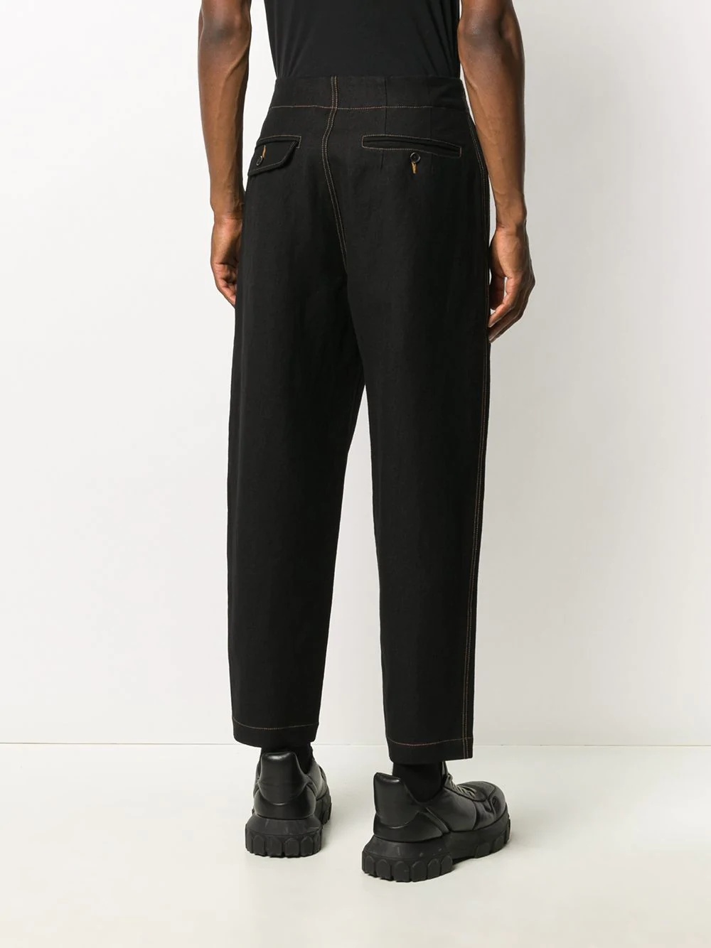 tapered cropped trousers - 4