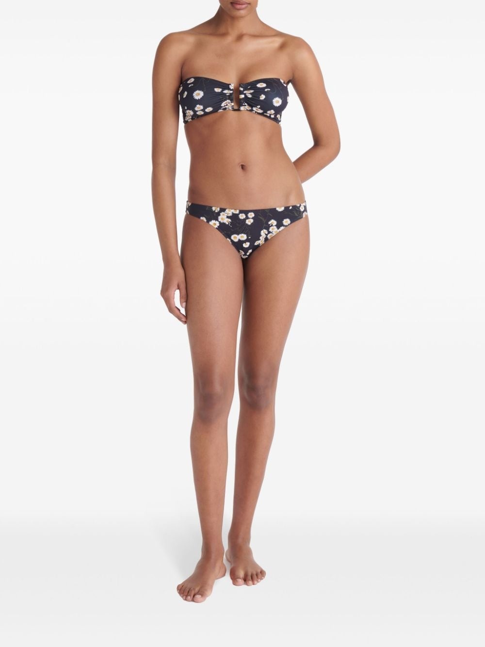 Tendrement floral-print bikini top - 3