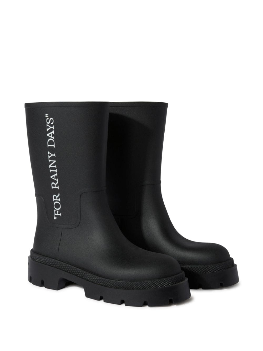 slogan-print boots - 2