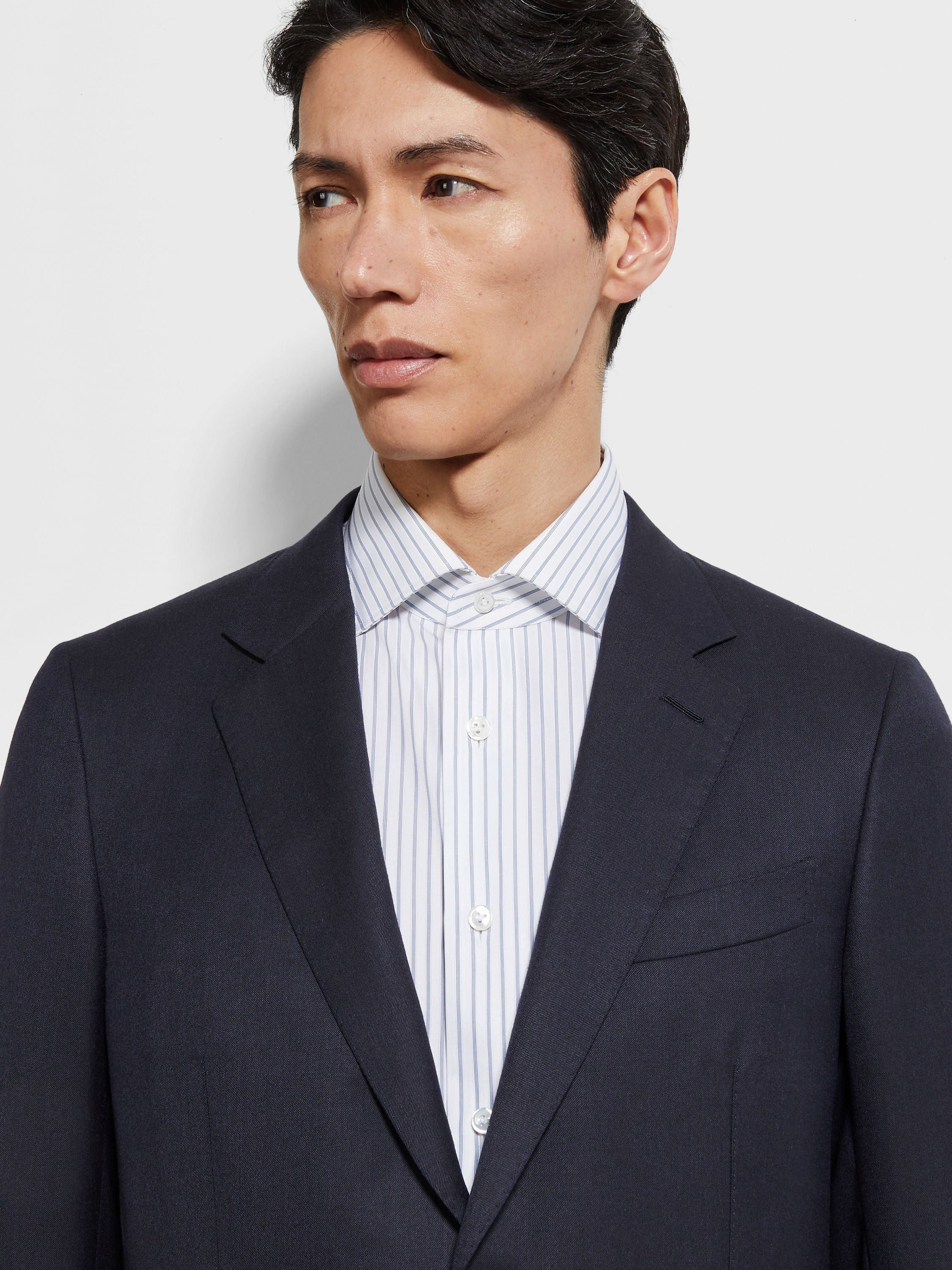 NAVY BLUE OASI CASHMERE SUIT - 3