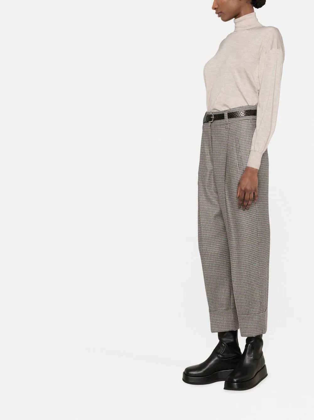 ribbed-knit roll neck sweater - 3
