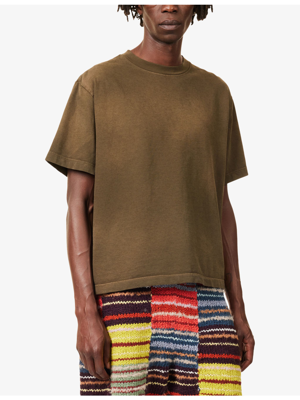 Oversized Sun-Bleached Cotton-Cashmere Blend T-Shirt - 3