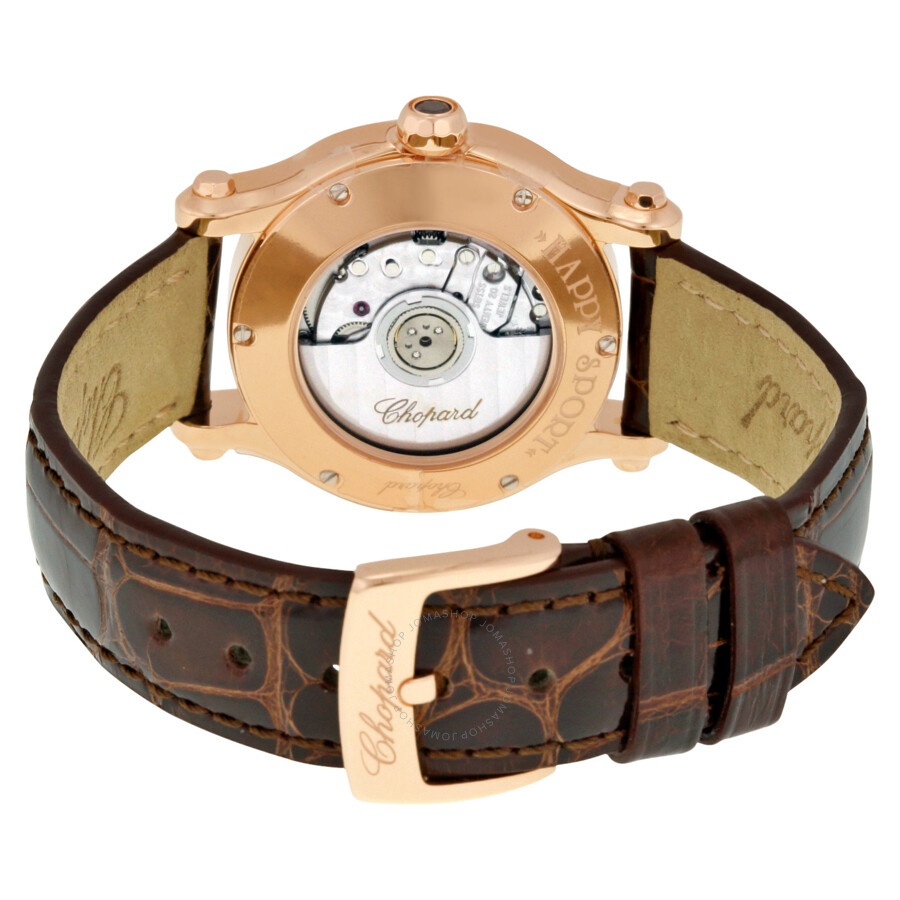 Chopard Happy Sport Silver Dial Alligator Leather Strap Ladies Watch 274893-5002 - 3
