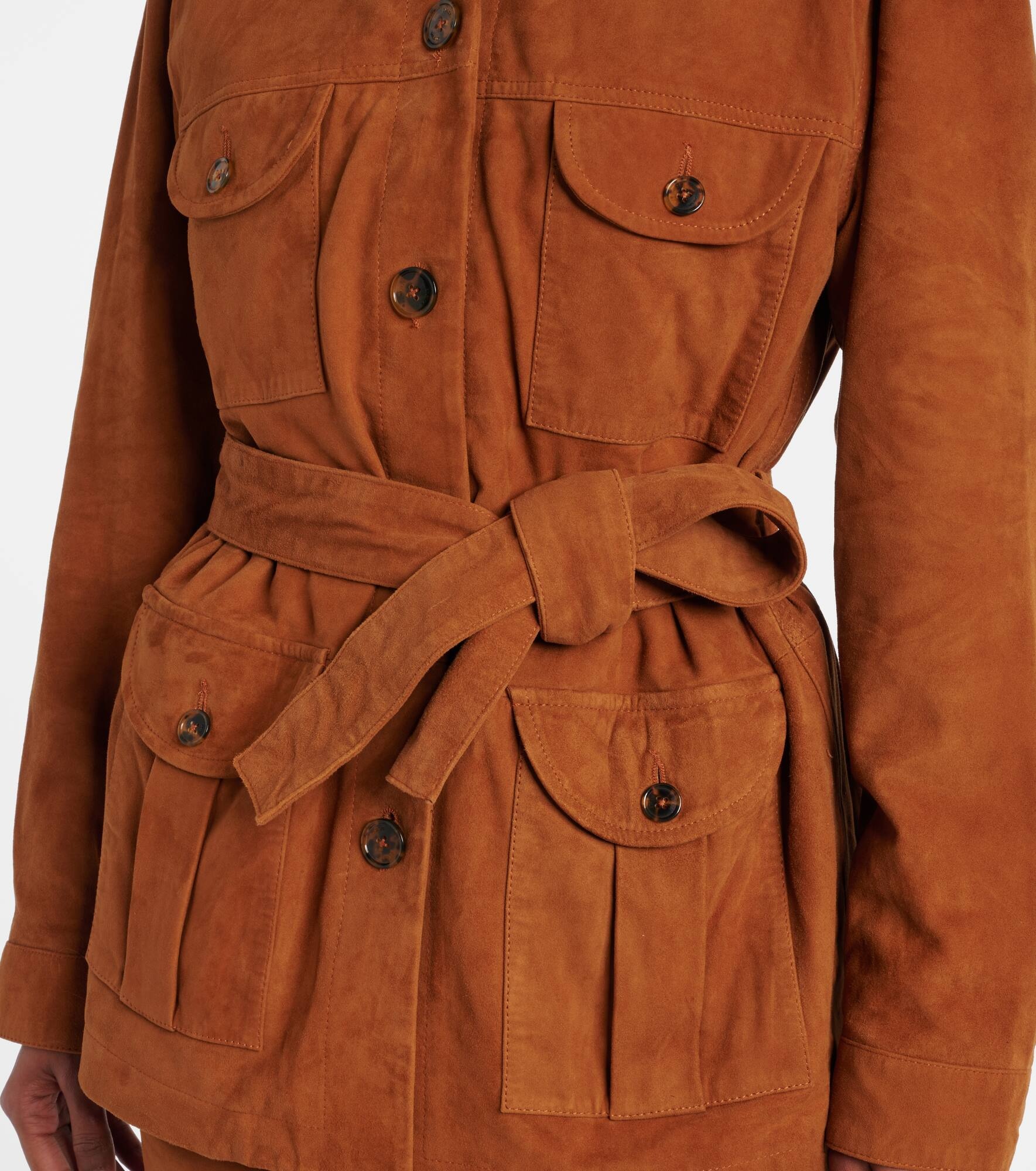 Viva Sahariana belted suede jacket - 5