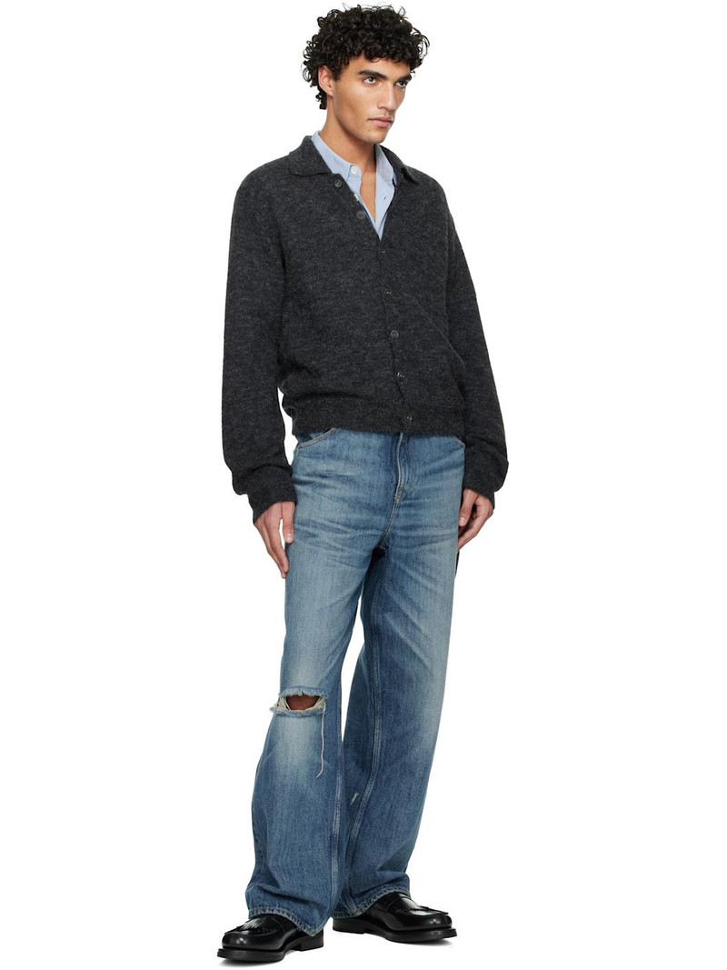 Our Legacy Black Leather Loafers outlook