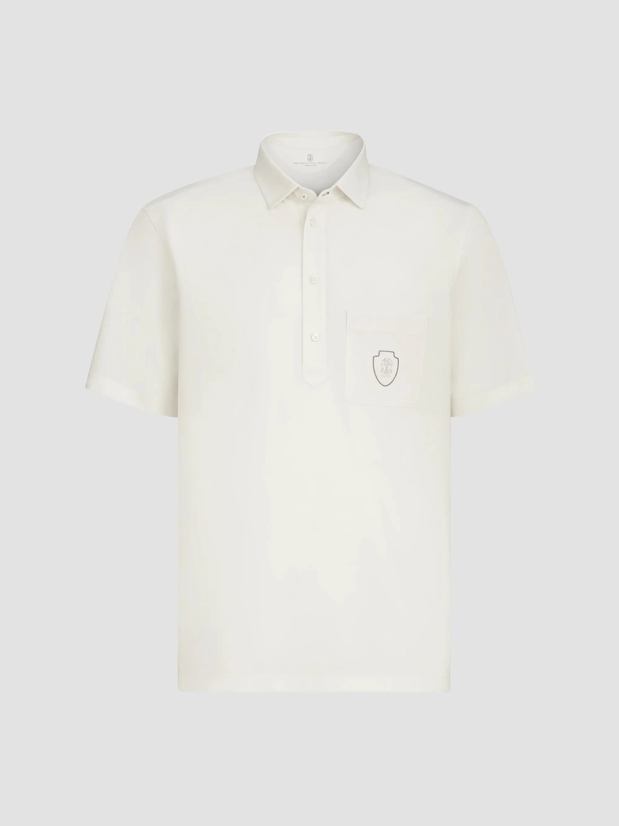 Men's Lightweight Virgin Wool Polo Shirt - White - 1