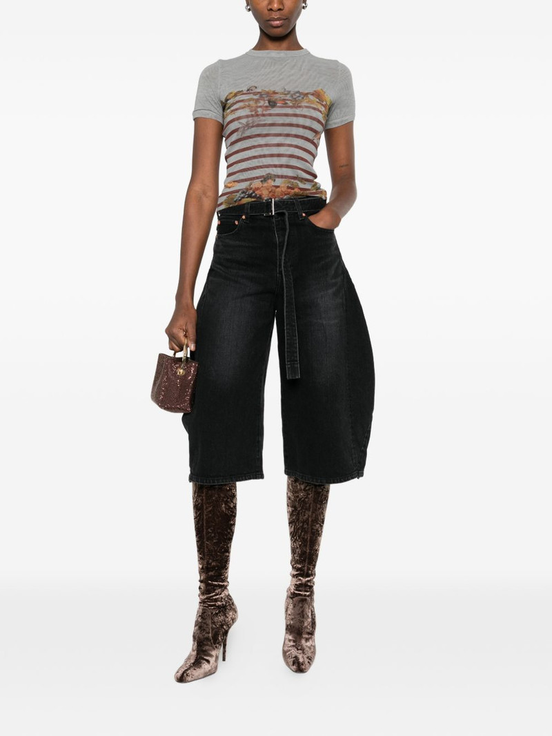 Jean Paul Gaultier striped floral T-shirt outlook