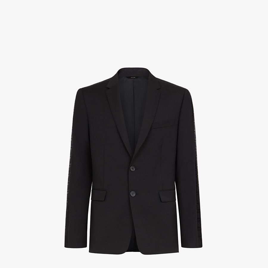 Black wool blazer - 1