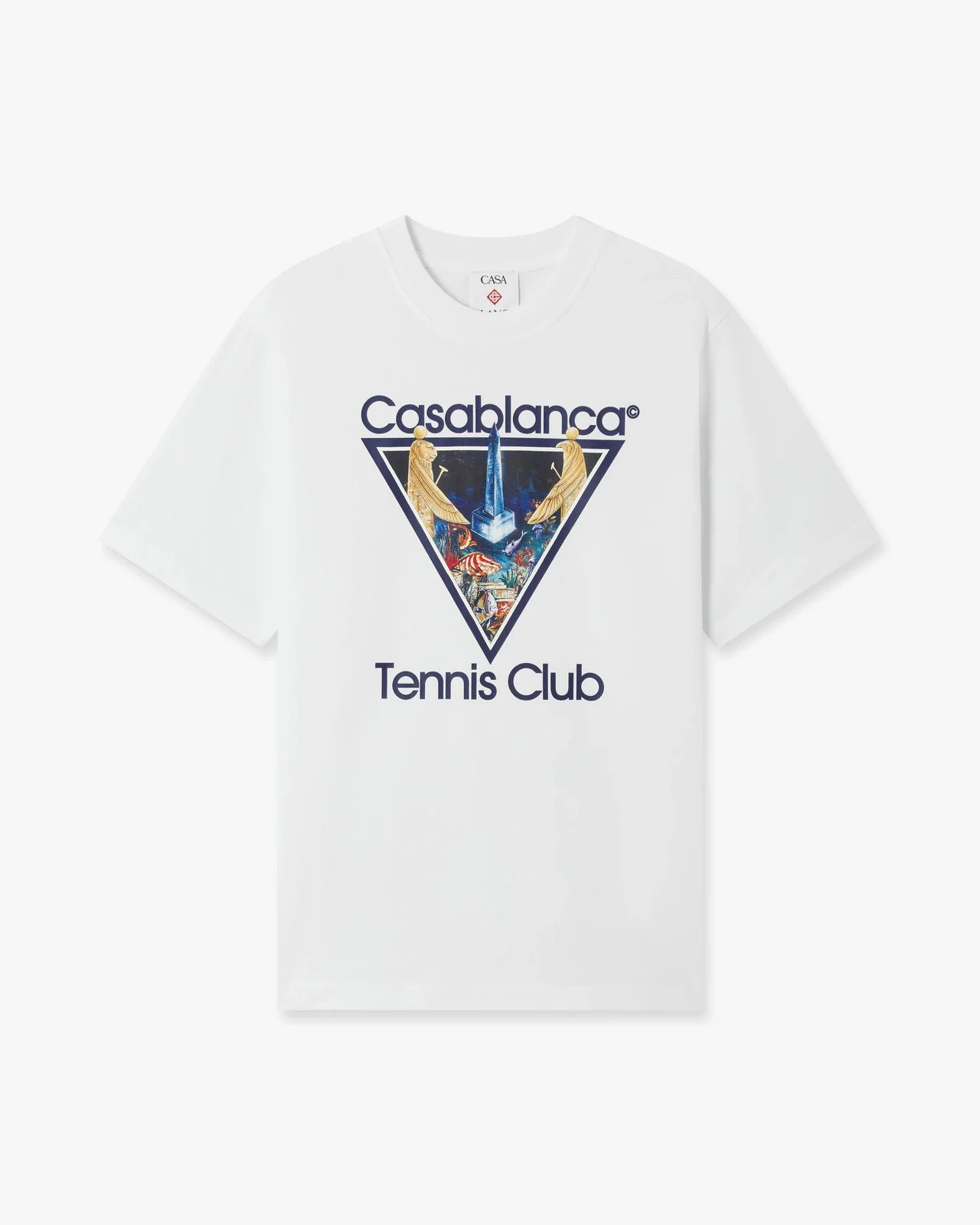 White Monde Perdu Tennis Club Icon Short Sleeve T-Shirt - 1