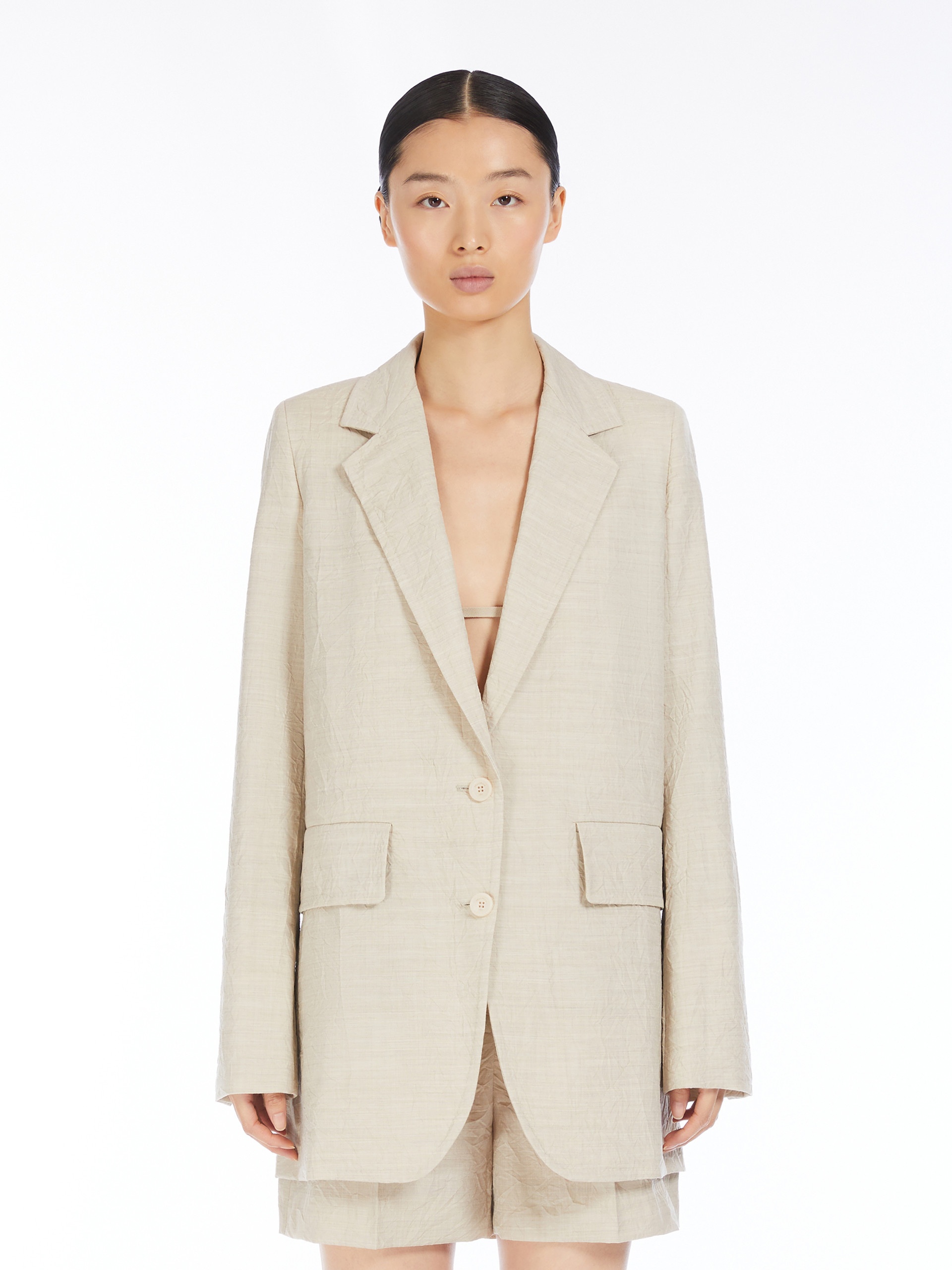 ACACIA1234 Single-breasted wool cloth blazer - 3