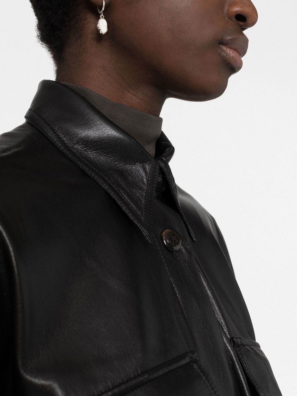 Roque faux-leather shirt - 5