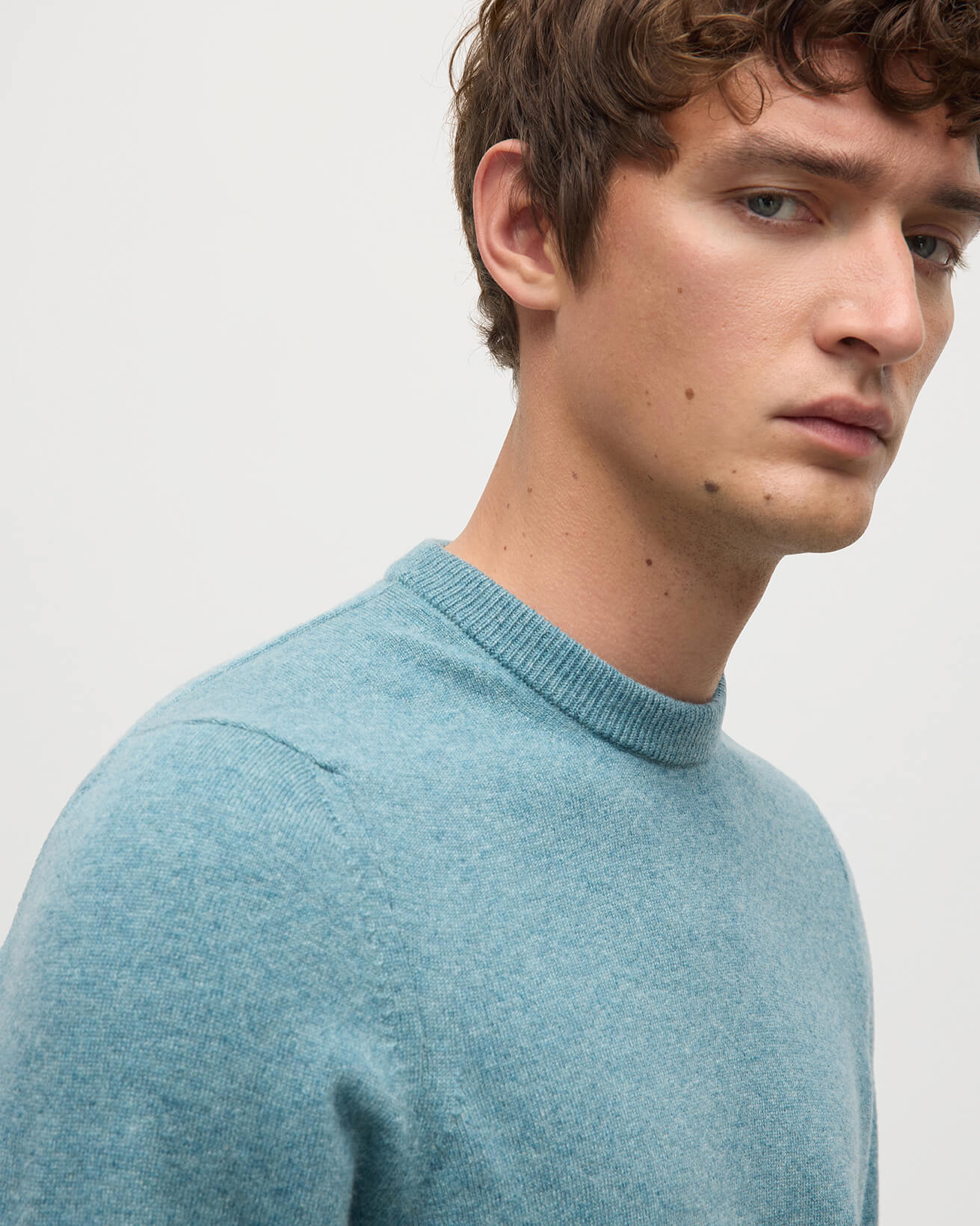 Classic Cashmere Green Round Neck Jumper - 5