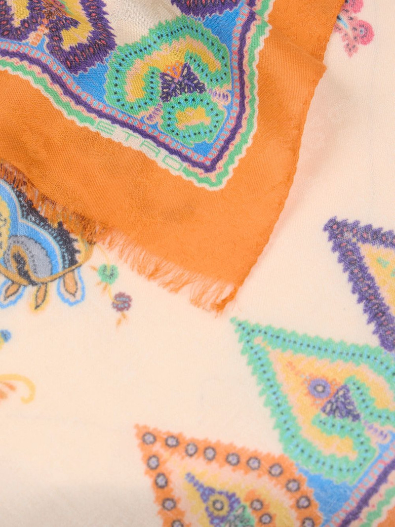 Etro floral paisley jacquard scarf outlook