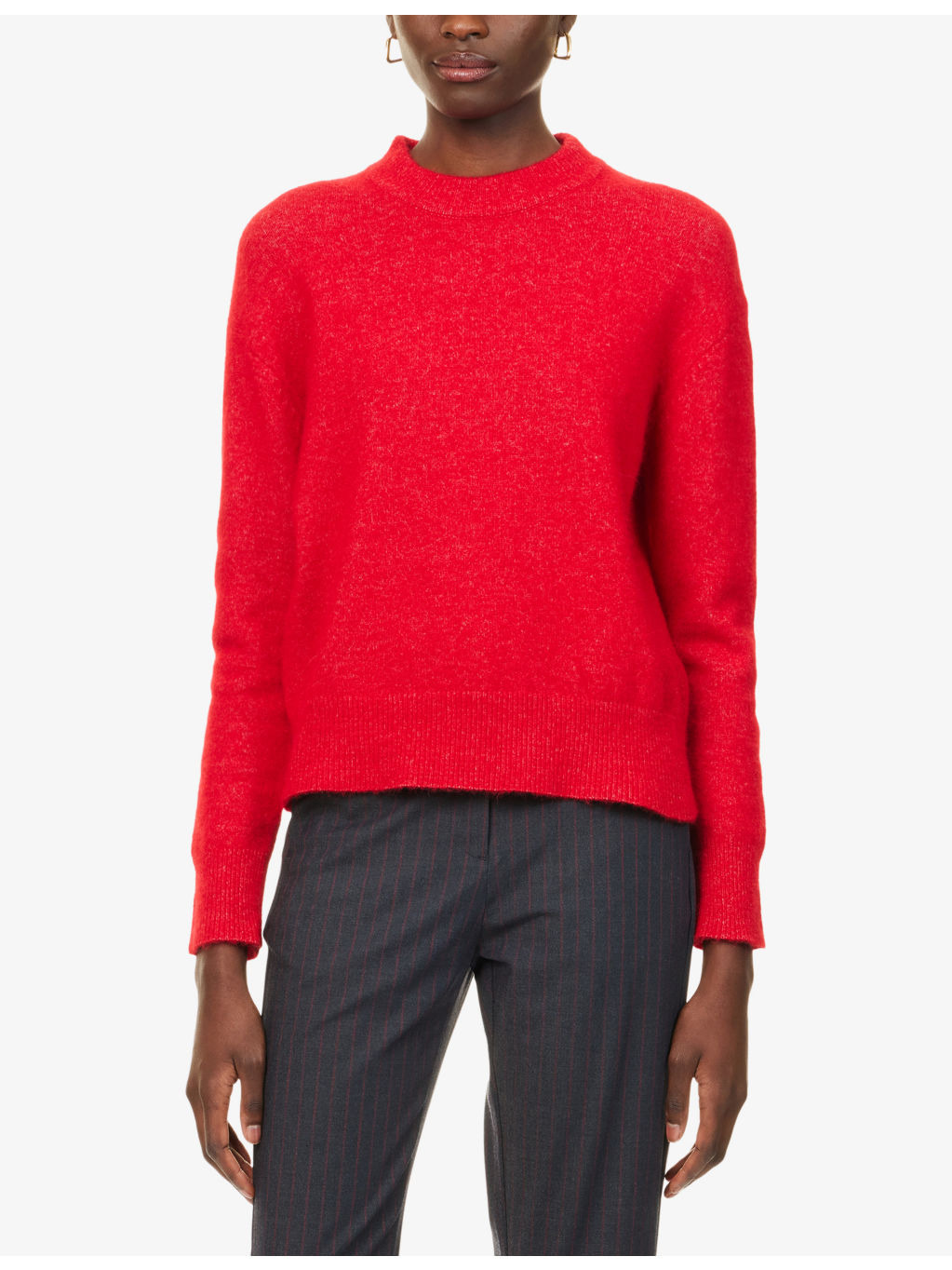 Anour On Round-Neck Stretch-Wool Blend Jumper - 3