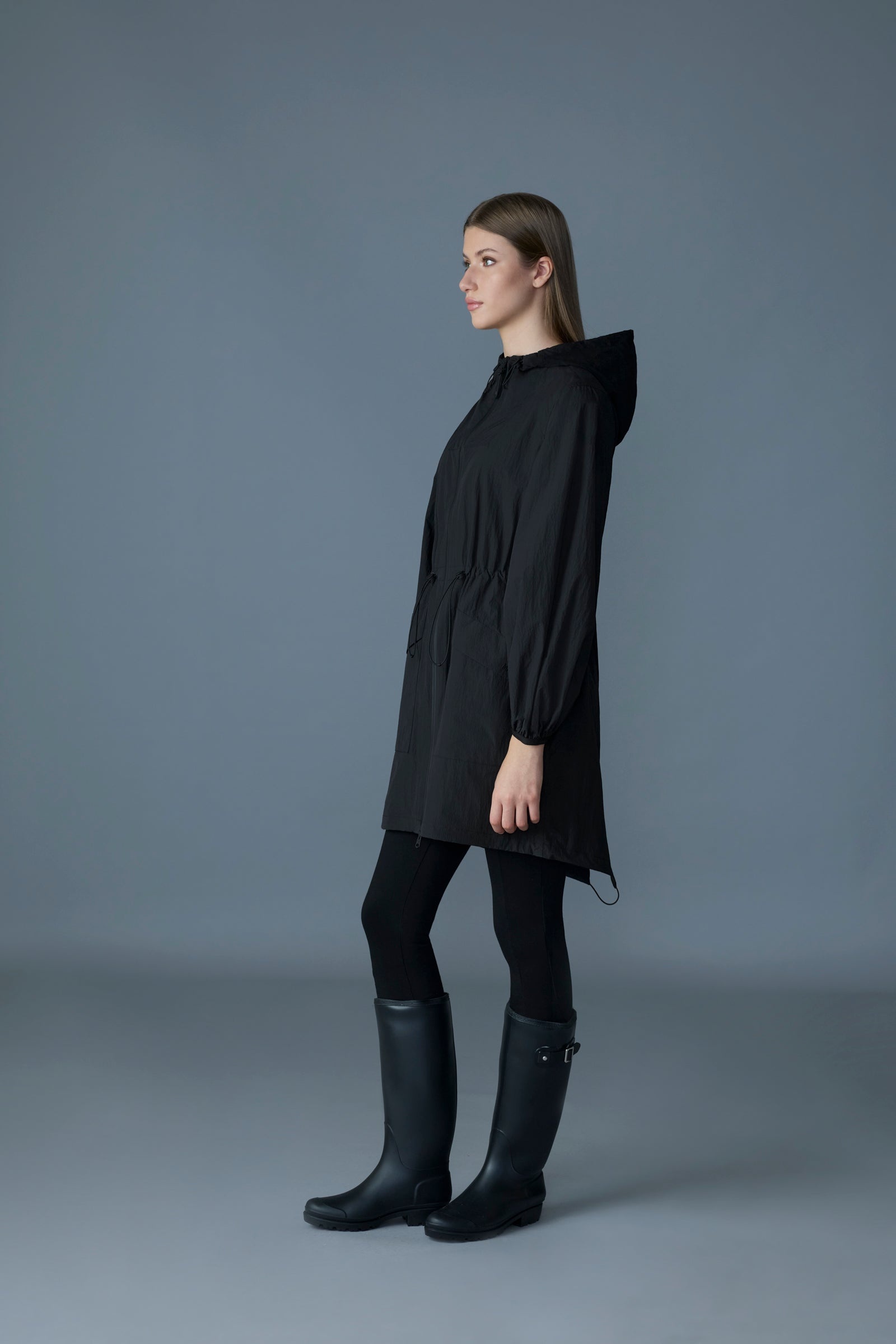 ALYSTER Packable Long rain Jacket - 3