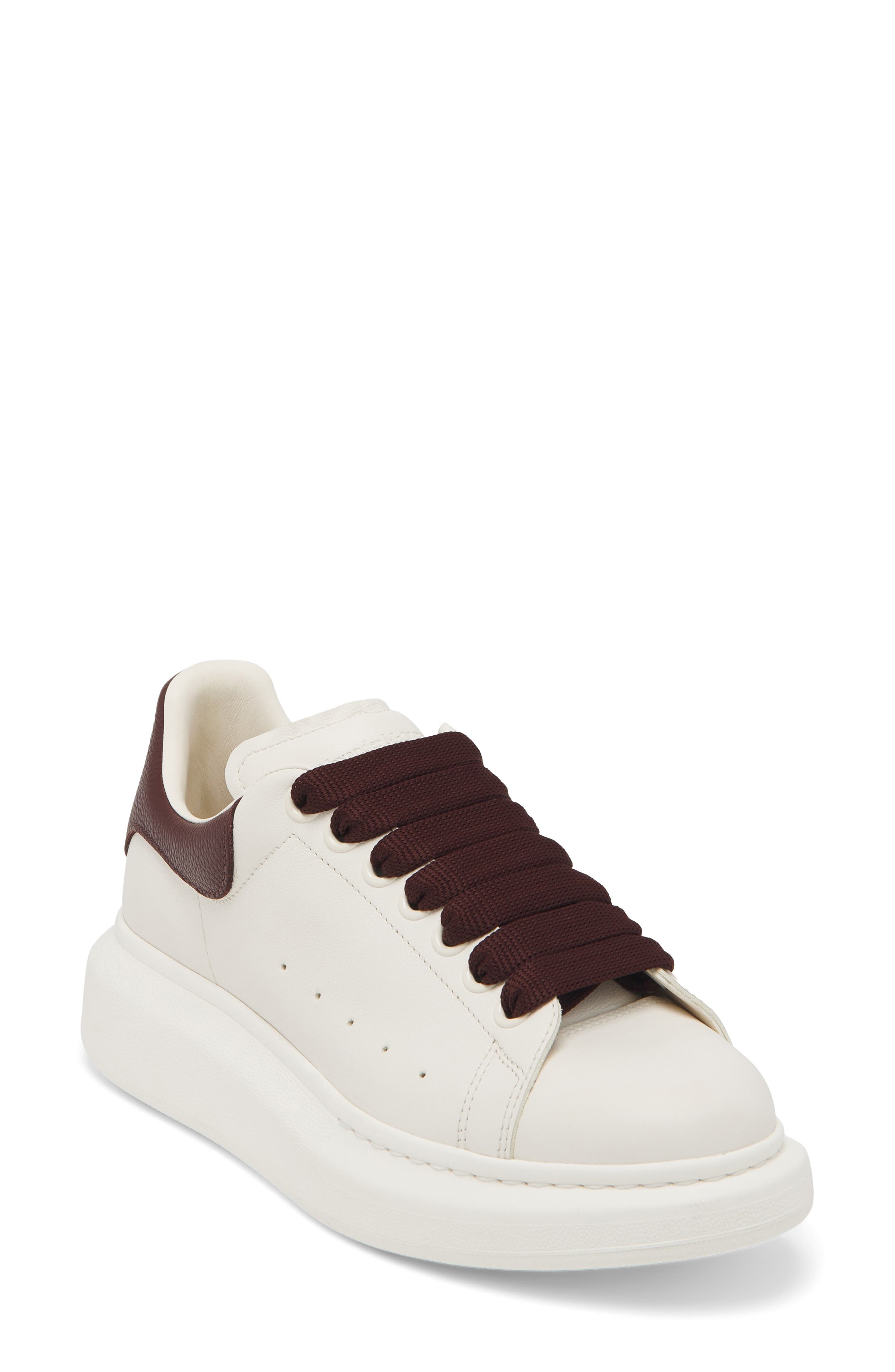 McQueen Oversize Sneaker in Off White/Bordeaux at Nordstrom - 4