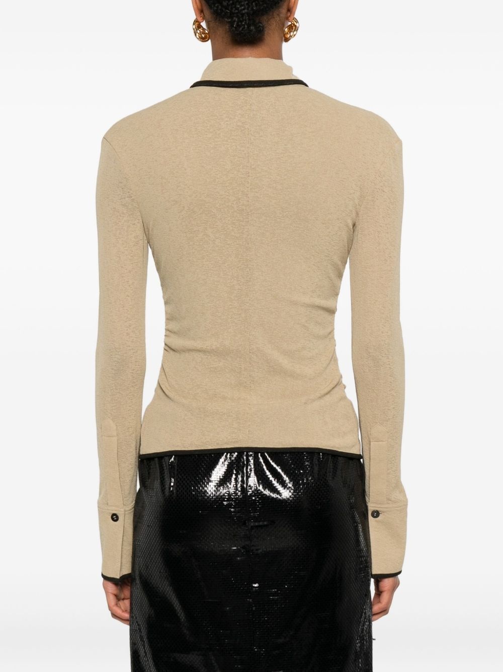 button-fastening polo top - 4