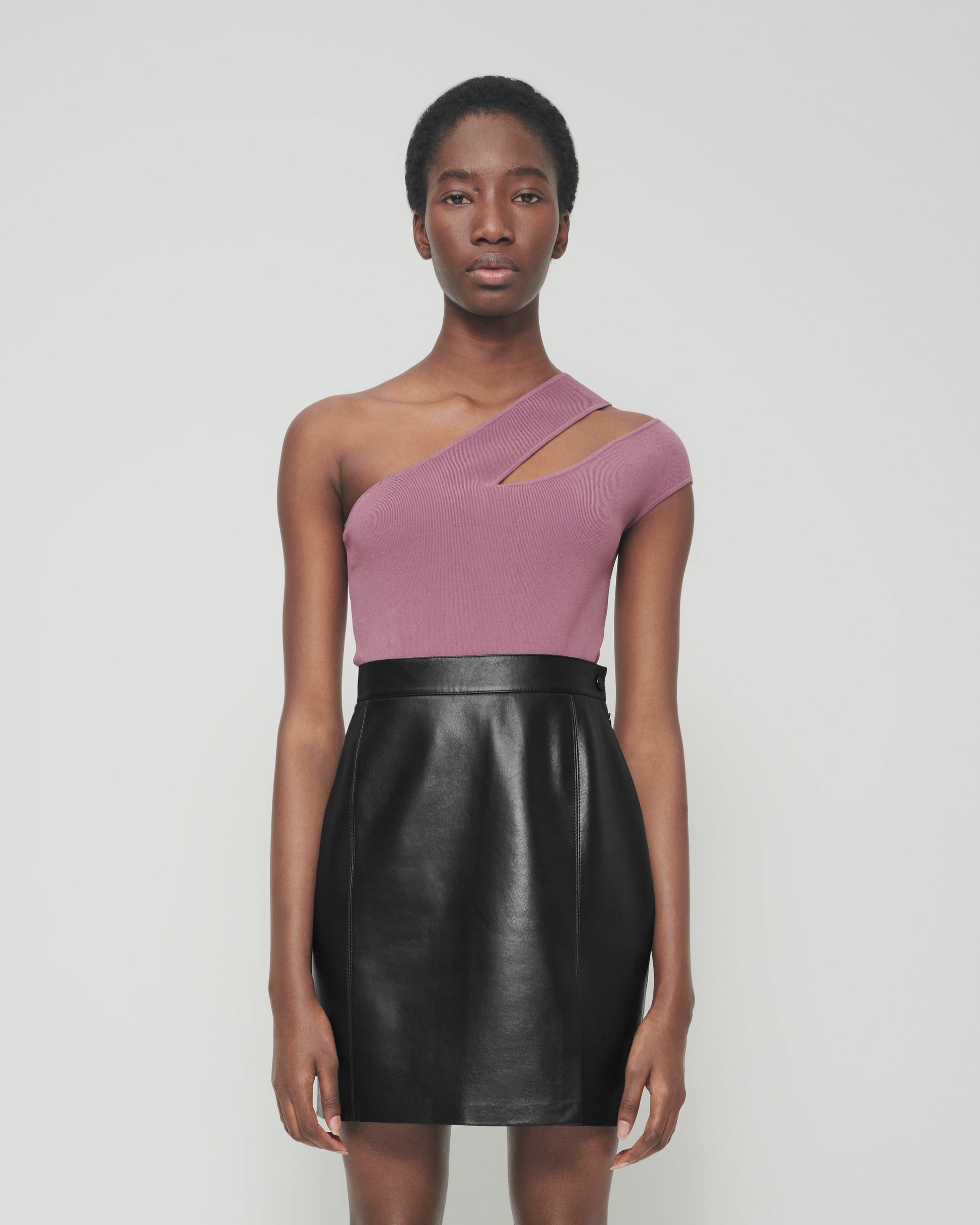 Regenerated Leather Mini Skirt - 2