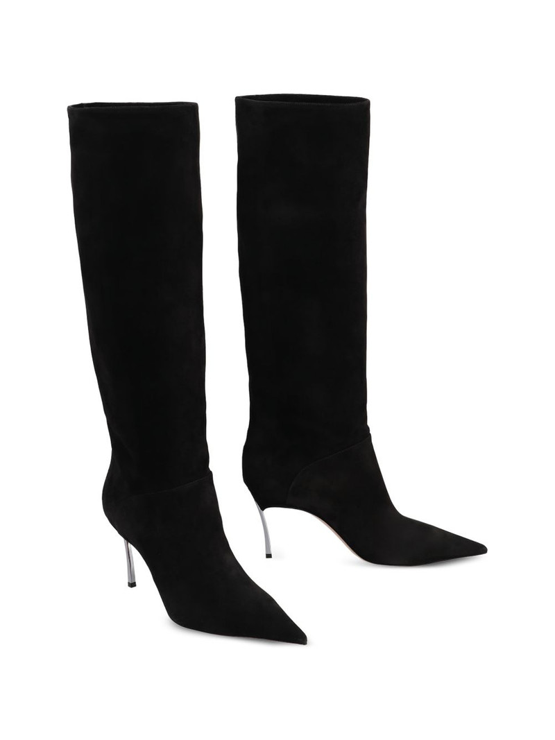 CASADEI suede pointed-toe boots outlook