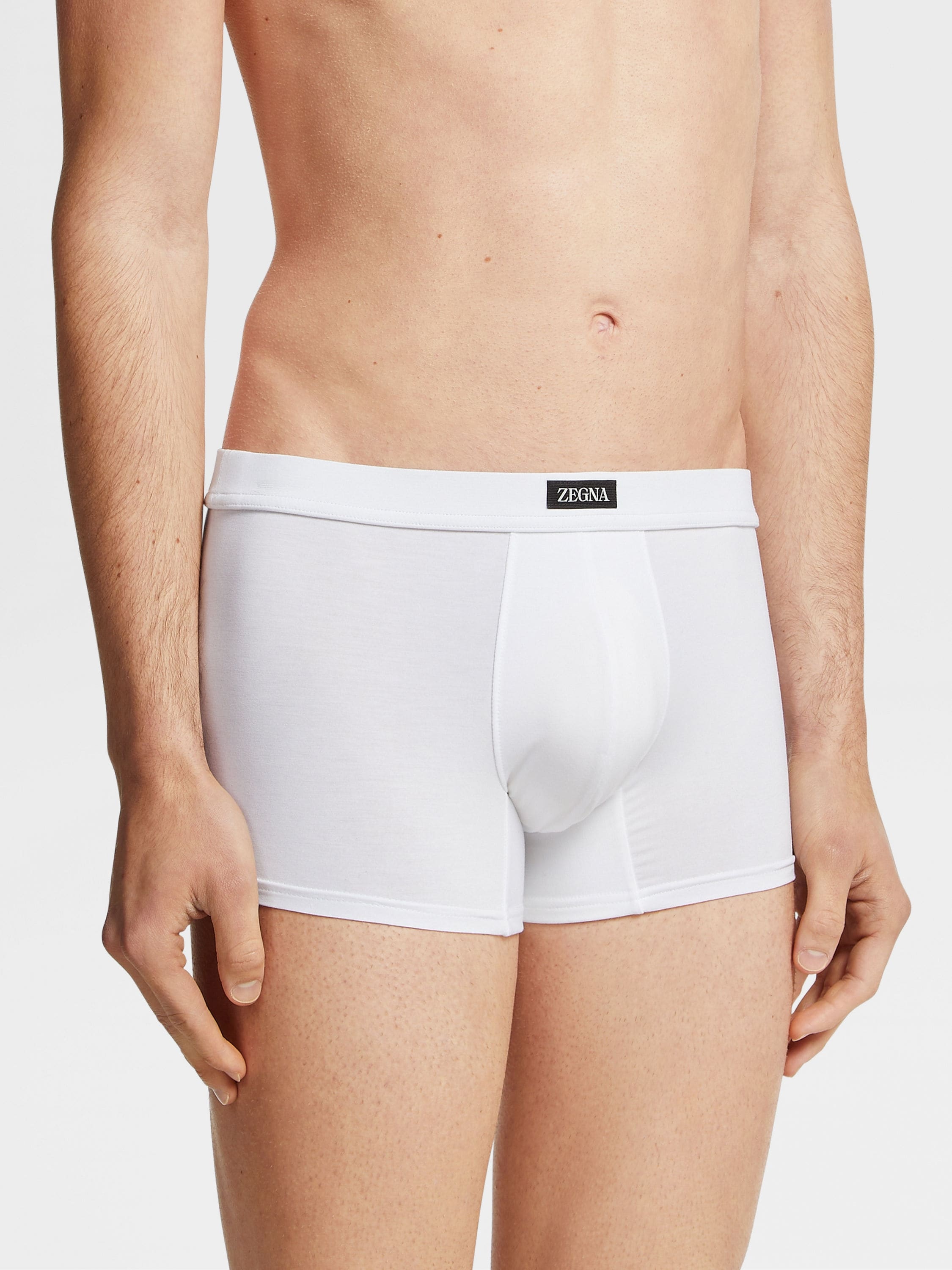 WHITE STRETCH MODAL TRUNKS - 2