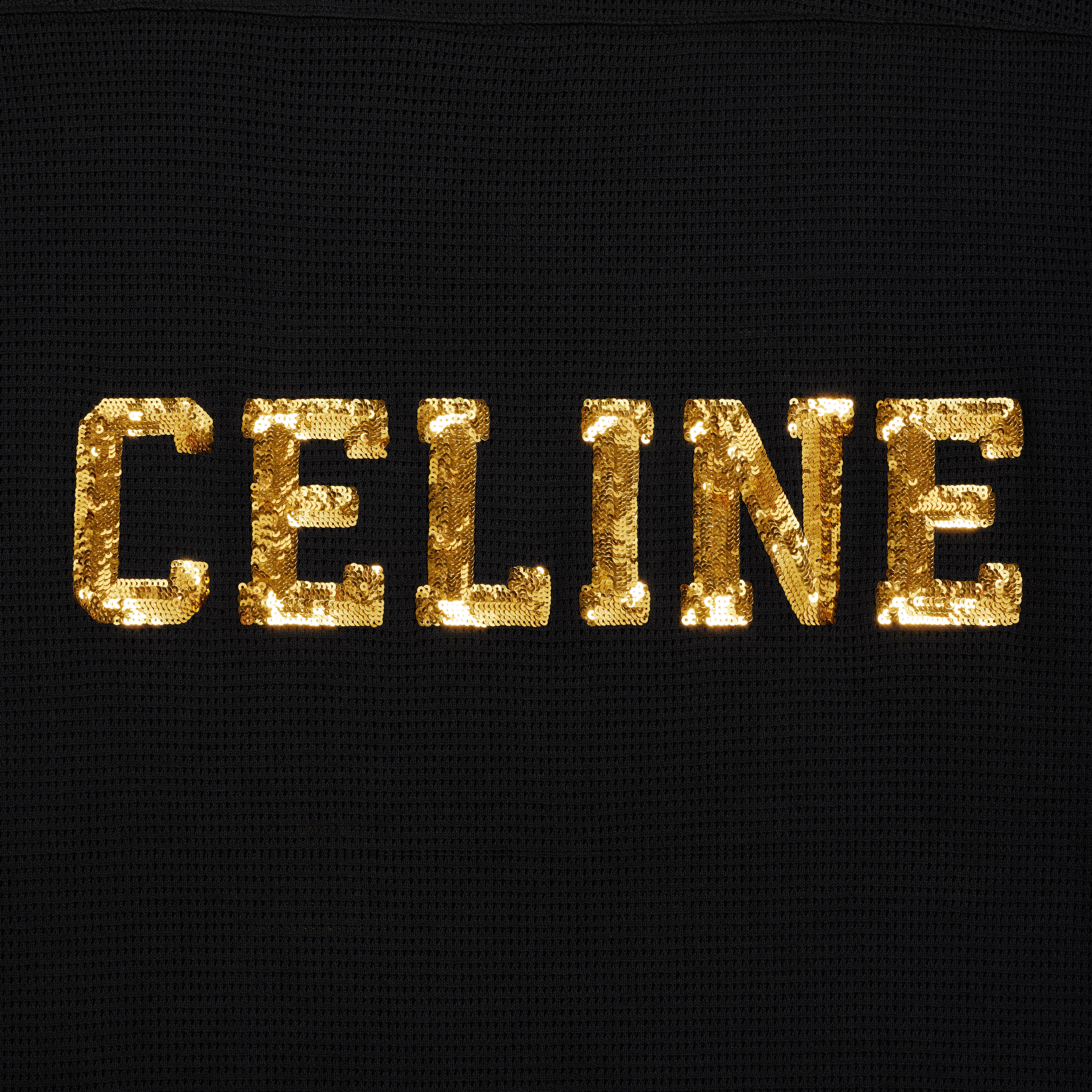 Celine 16 embroidered T-shirt in jersey mesh - 4