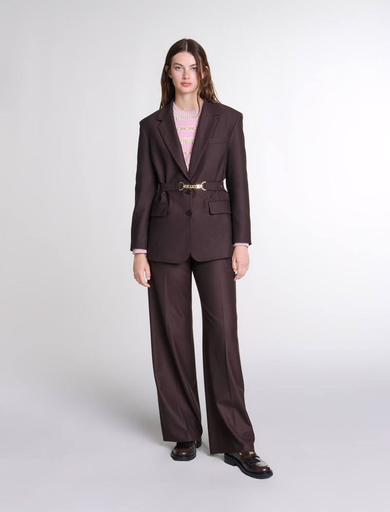 maje Belted suit jacket outlook
