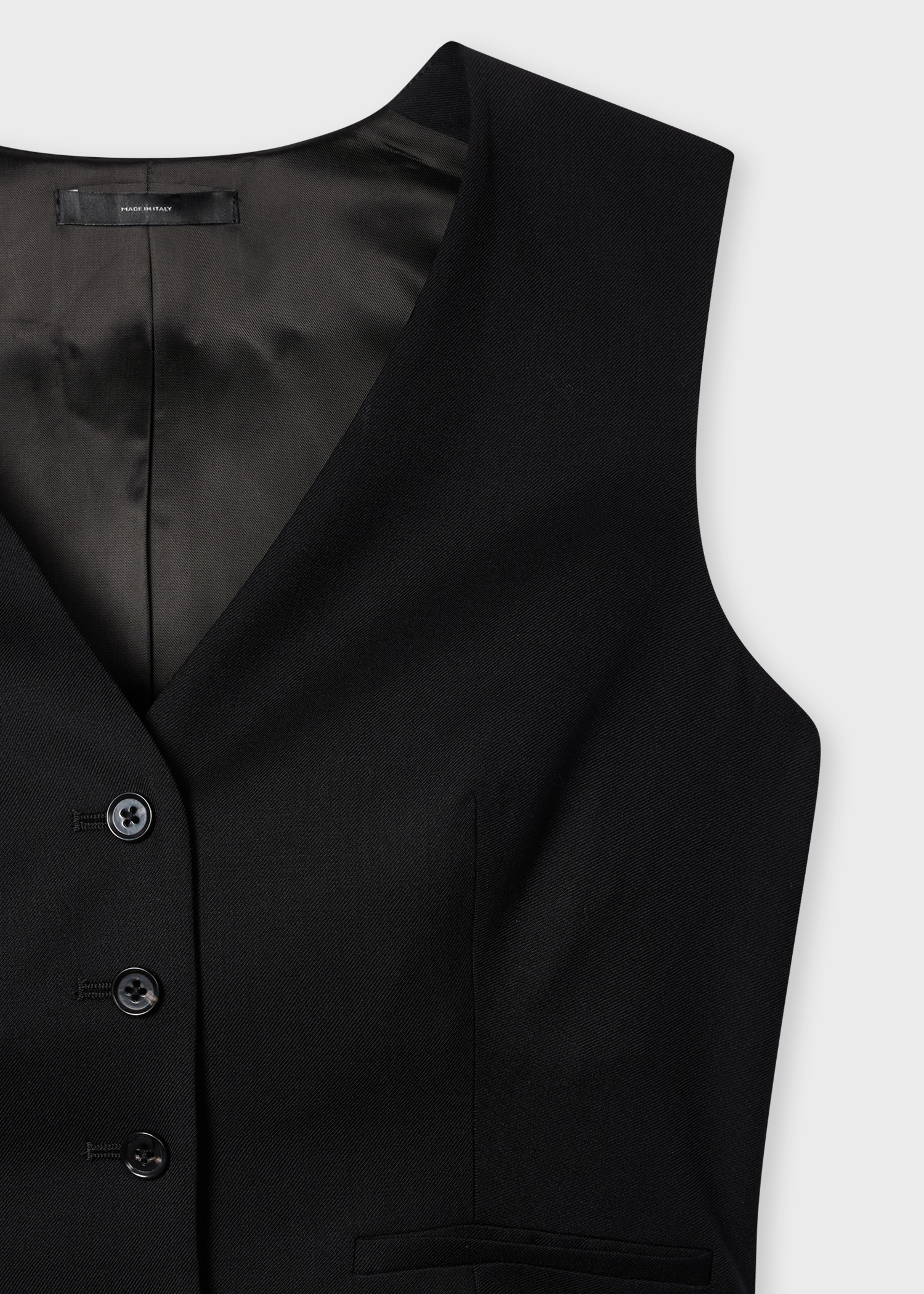 A Suit To Travel In - Women's Black Wool Waistcoat & Tailored Skirt - 2
