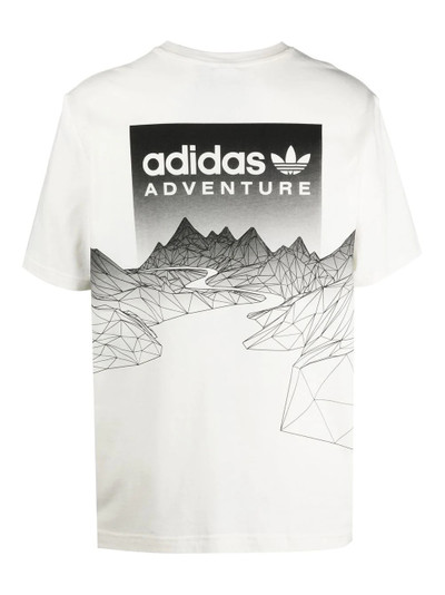 adidas logo-print cotton T-shirt outlook