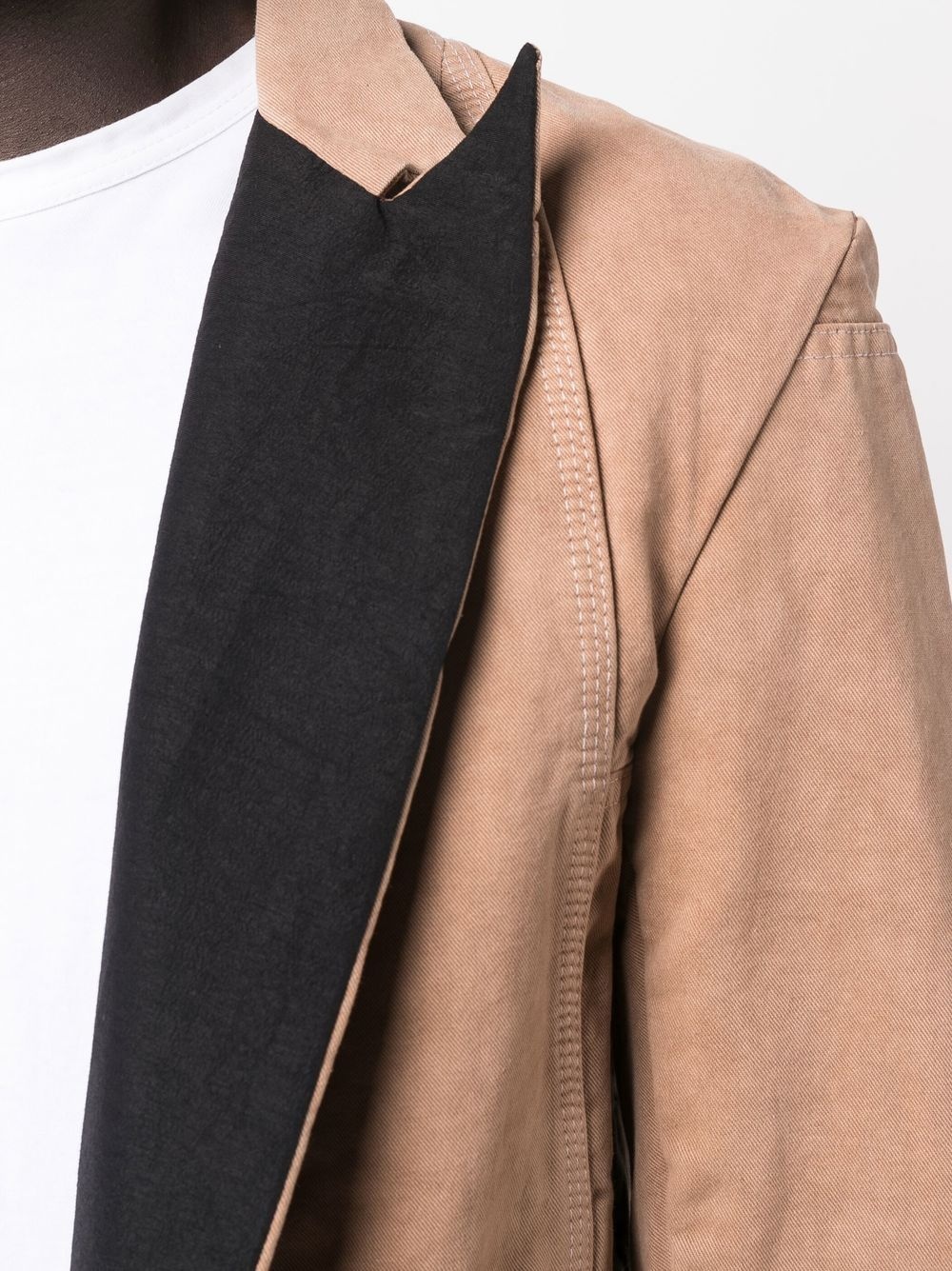 two-tone peak-lapels blazer - 5