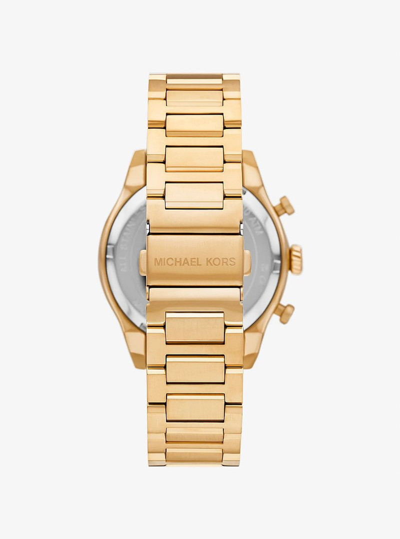 Oversized Panorama Gold-Tone Watch 3