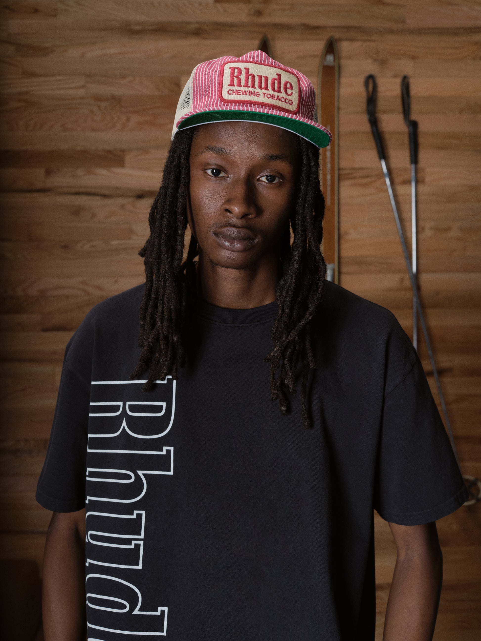 RED STRIPED TOBACCO TRUCKER HAT - 2