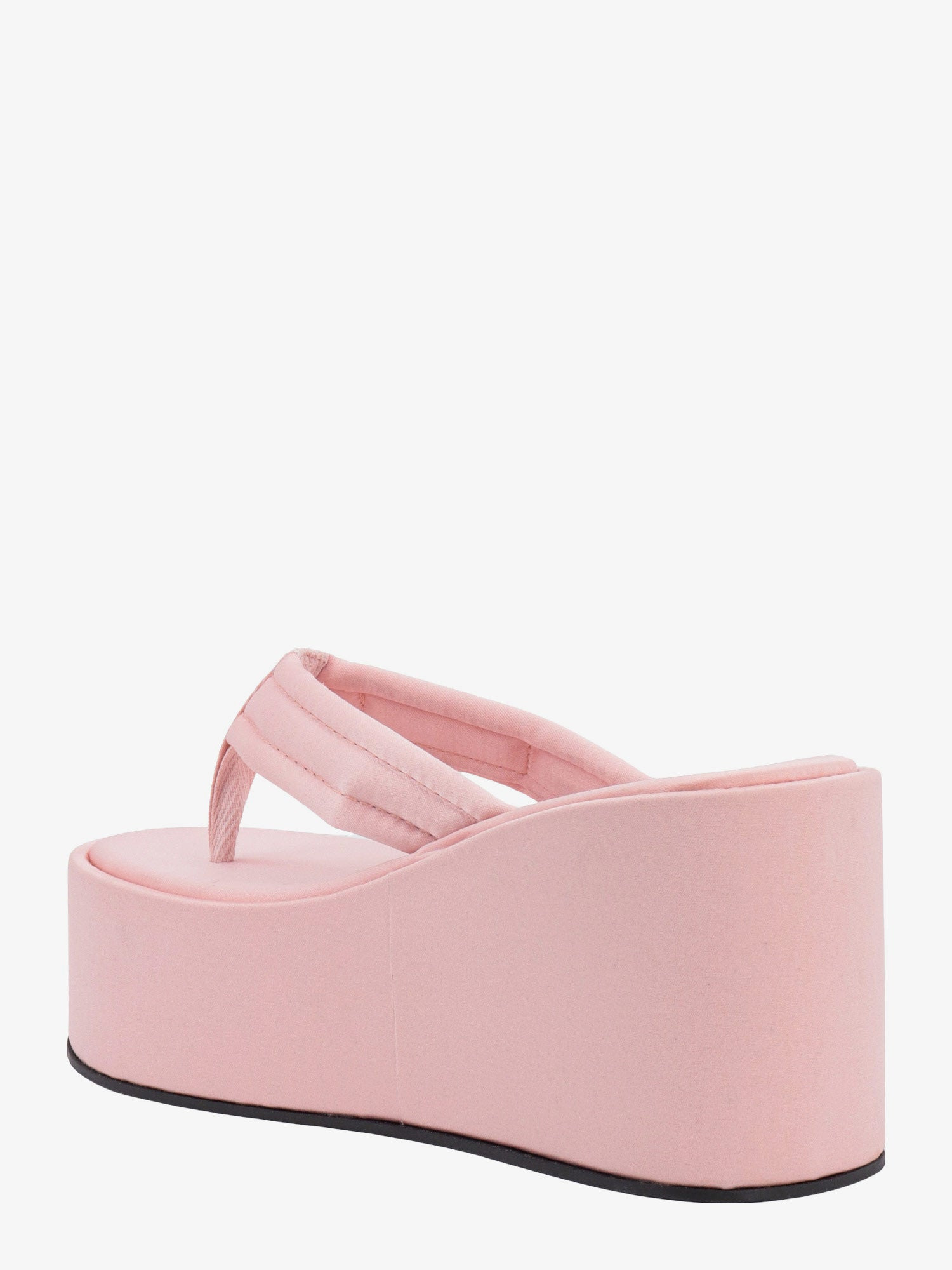 Satin Sandals With Logo Patch On The Side - 3
