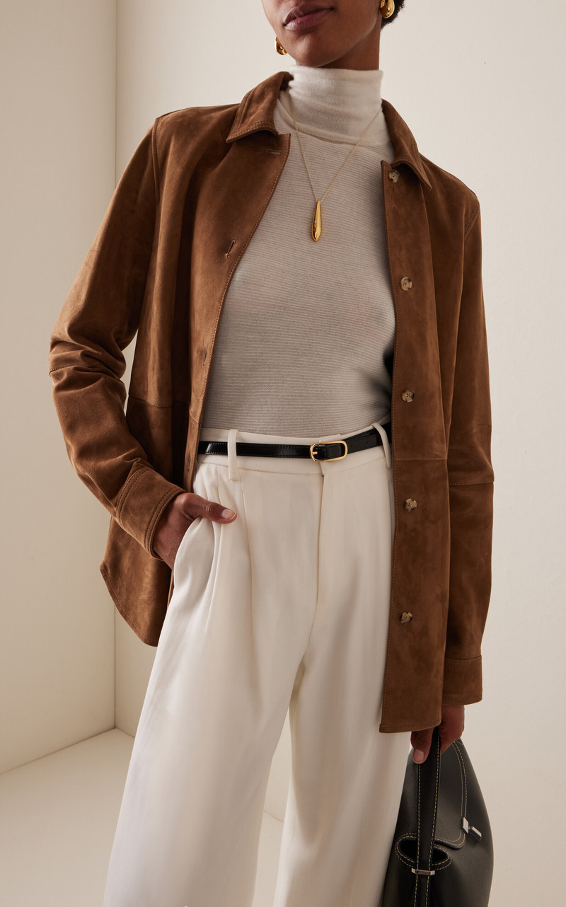 TOTEME Slim Leather Belt black outlook