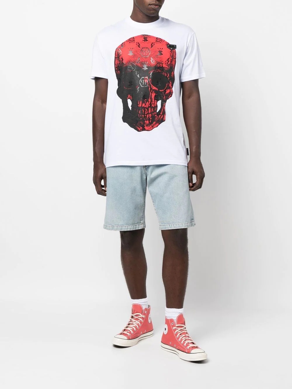 skull-print short-sleeve T-shirt - 2