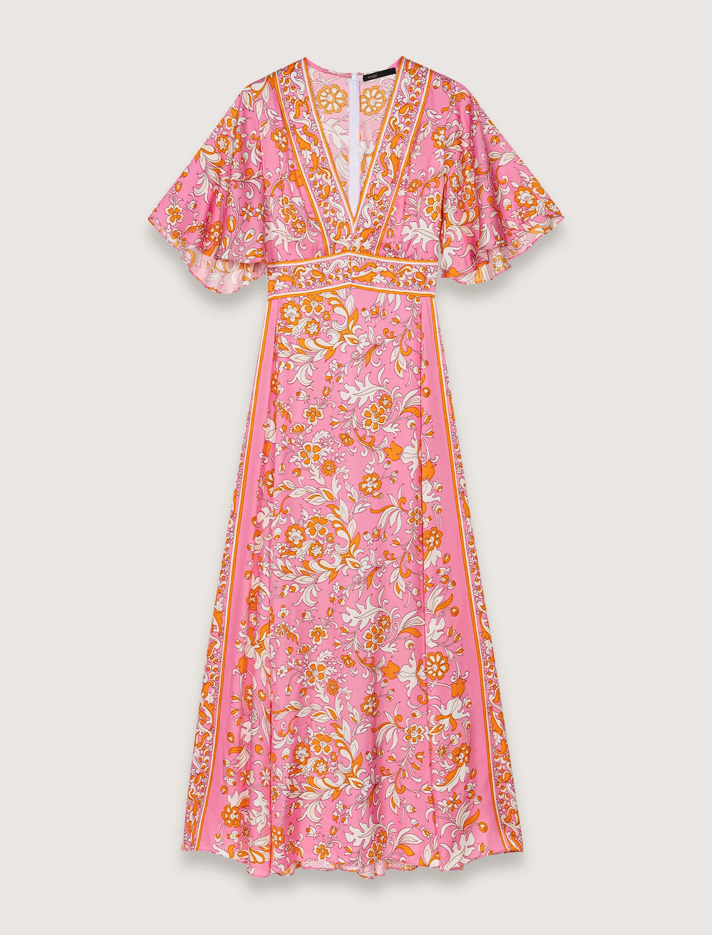 Patterned flowing maxi dress - 1