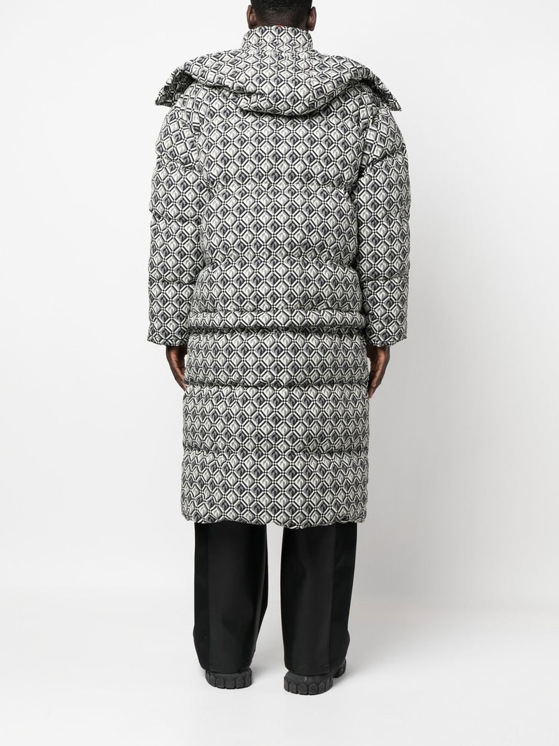 Moon Diamond-pattern oversized puffer coat 5