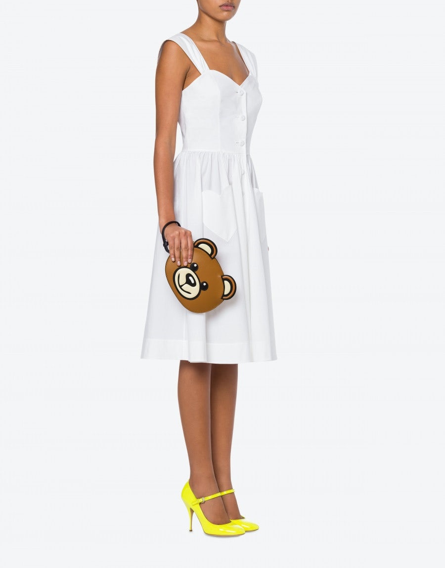 MOSCHINO TEDDY BEAR CALFSKIN CLUTCH - 5