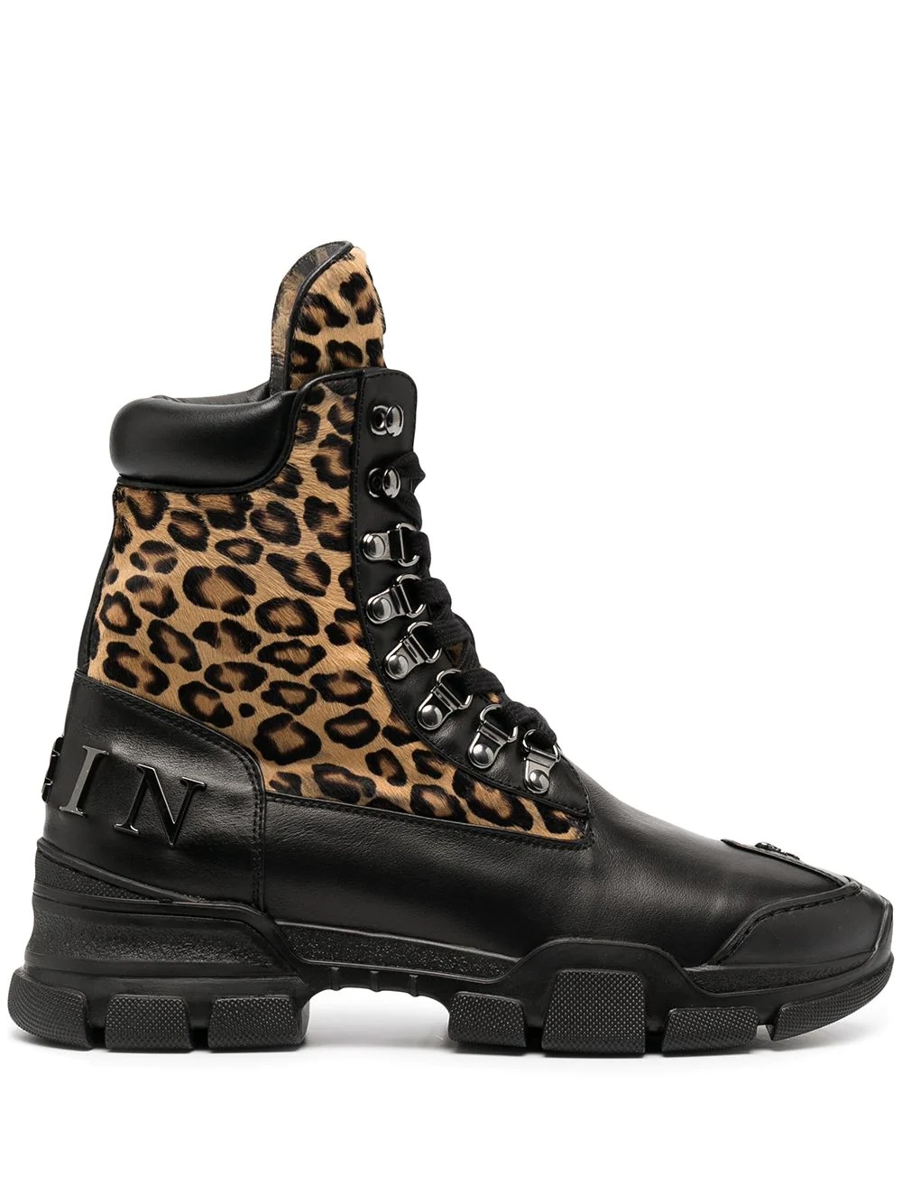 leopard print hiking boots - 1