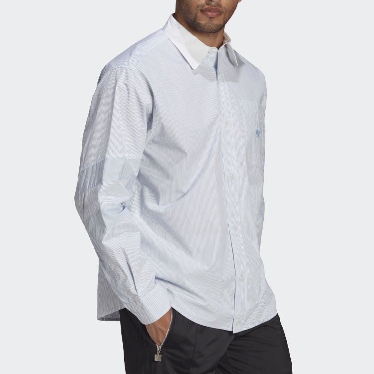 adidas originals Casual Sports Long Sleeves Shirt Sky Blue HD4799 - 5
