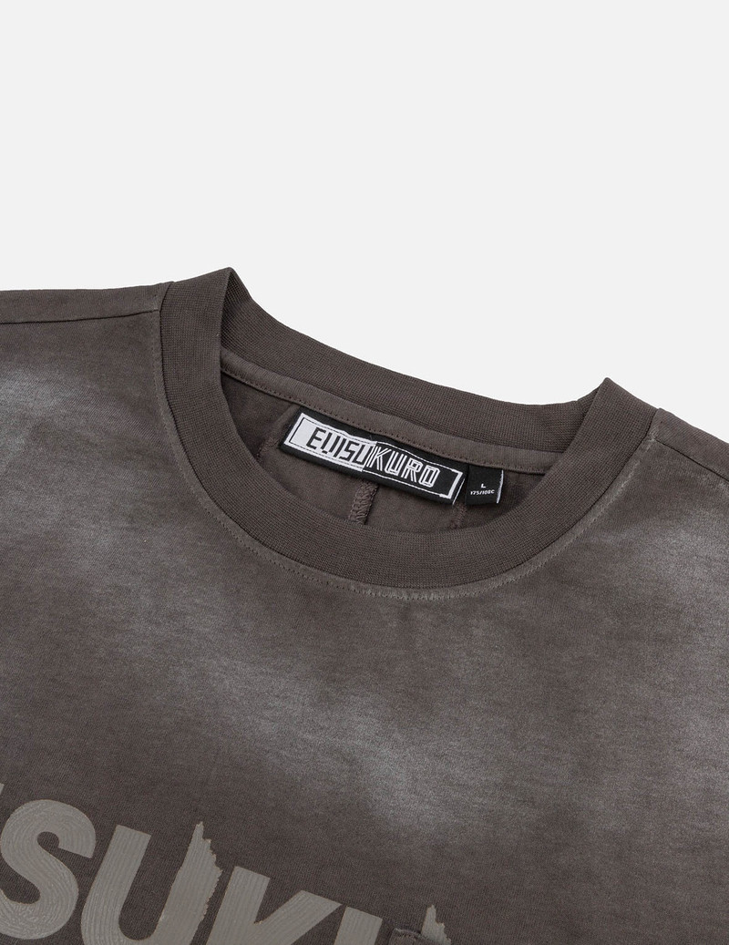 Garment Dyed Calligraphy Logo Print Oversized T-shirt 7