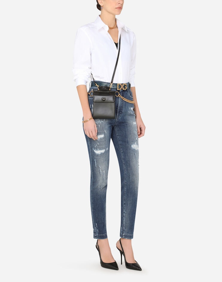 Audrey jeans in blue denim with rips - 6