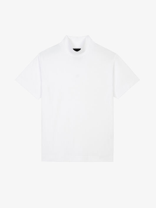 4G EMBROIDERED FUNNEL NECK T-SHIRT - 4