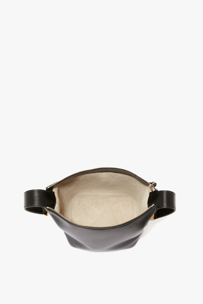 Medium Belt Bag in Black Leather 3