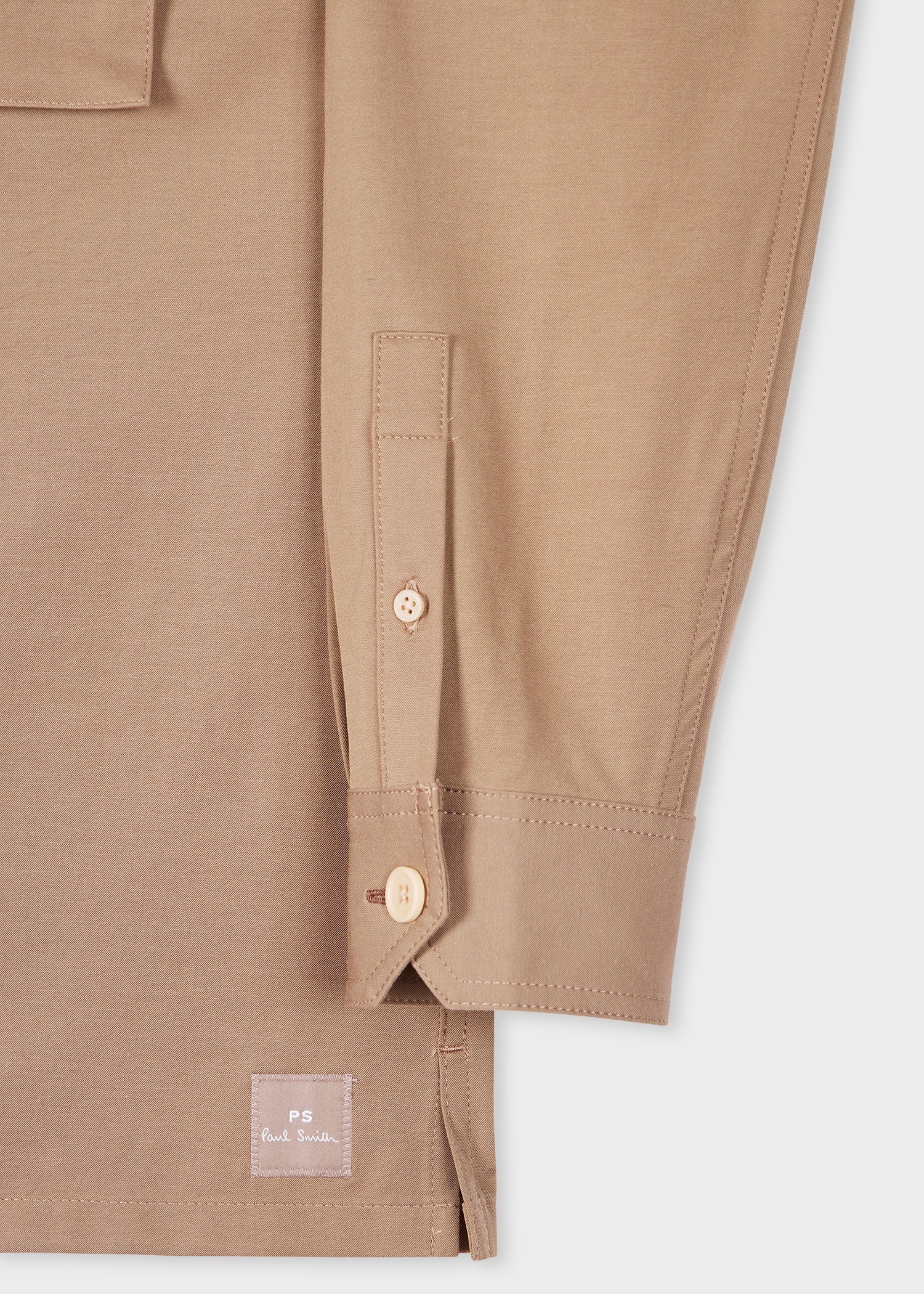 Tan Cotton-Blend Overshirt - 4